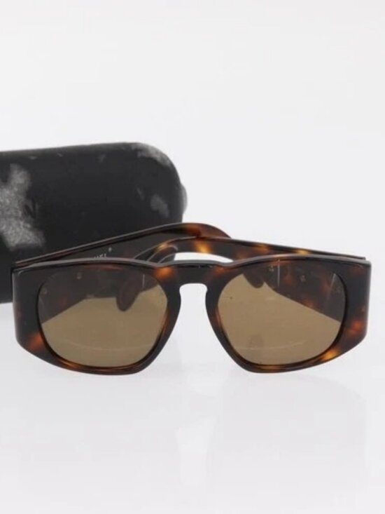 CHANEL Sunglasses plastic Brown CC Auth bs32160 main image 4